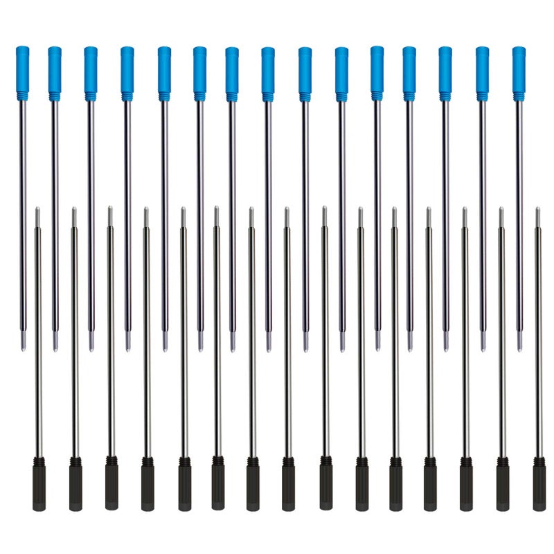 Aniann 4.5â€ Replaceable Ballpoint Pen Refills, 30 Pack Smooth Writing Ballpoint Refills for Cross Style Pen (Black and Blue Ink Refills) - Image 1